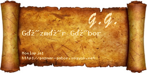 Gázmár Gábor névjegykártya