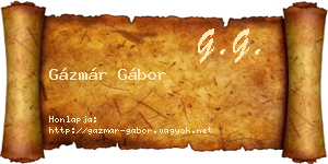 Gázmár Gábor névjegykártya